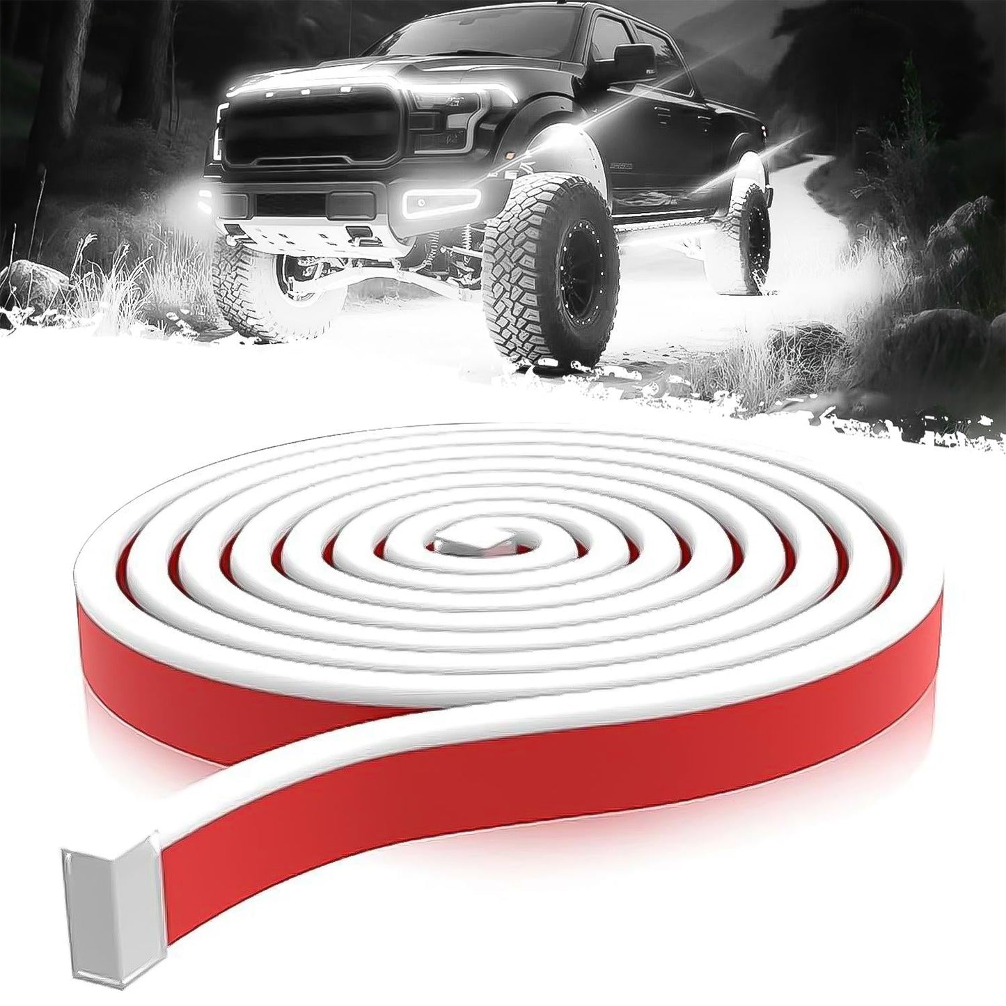 🔥71” High Brightness Automotive Hood Gap LED Strip - 12V-Ice Blue eclipse led lights