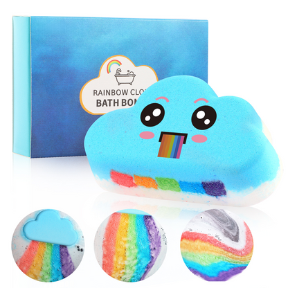🎁LAST DAY SALE🔥50K+ SOLD!🌈 Rainbow Cloud Bath Bombs – Turn Every Bath into a Magical Rainbow Spa
