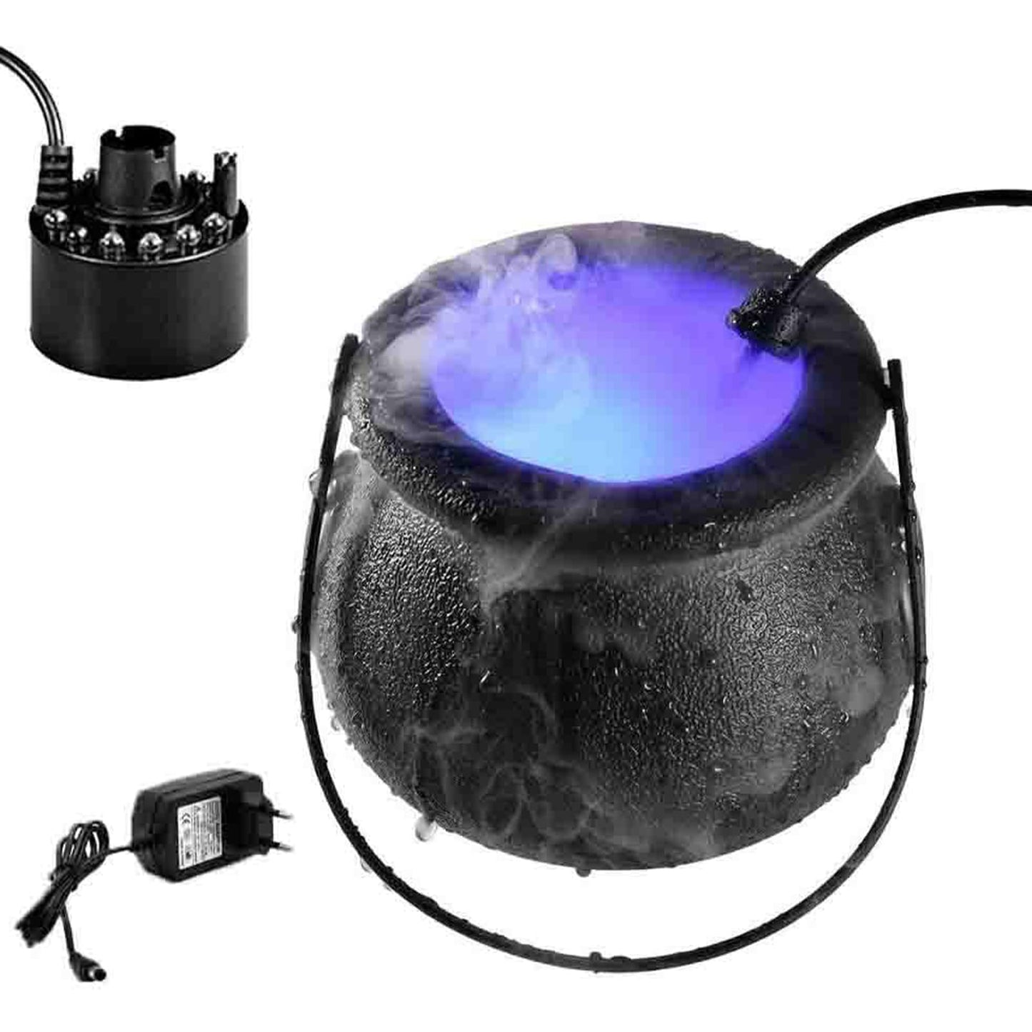 🧙‍♀️ Halloween Witch Cauldron Mist Maker | Bubbling Fog & Color-Changing LED Lights