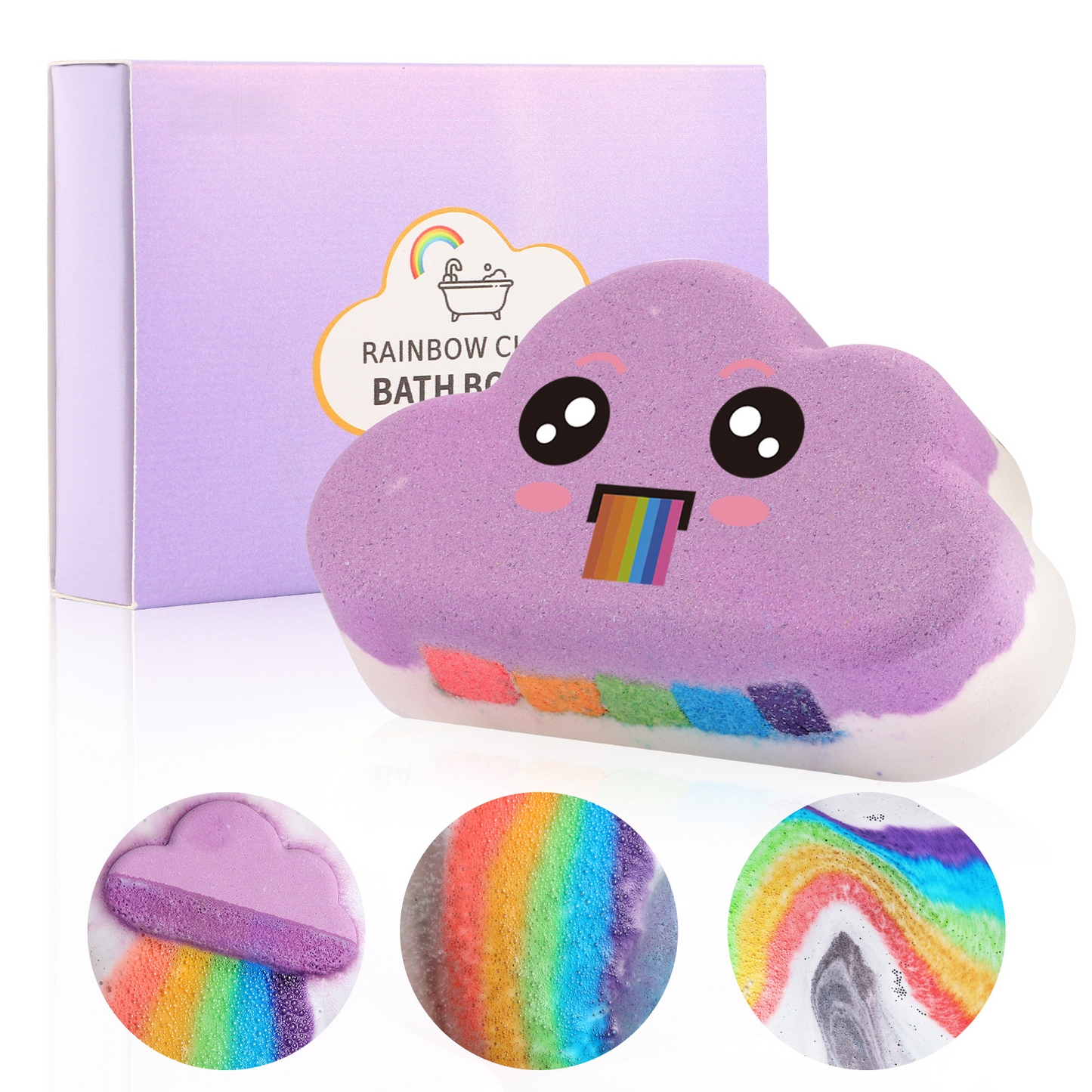 🎁LAST DAY SALE🔥50K+ SOLD!🌈 Rainbow Cloud Bath Bombs – Turn Every Bath into a Magical Rainbow Spa