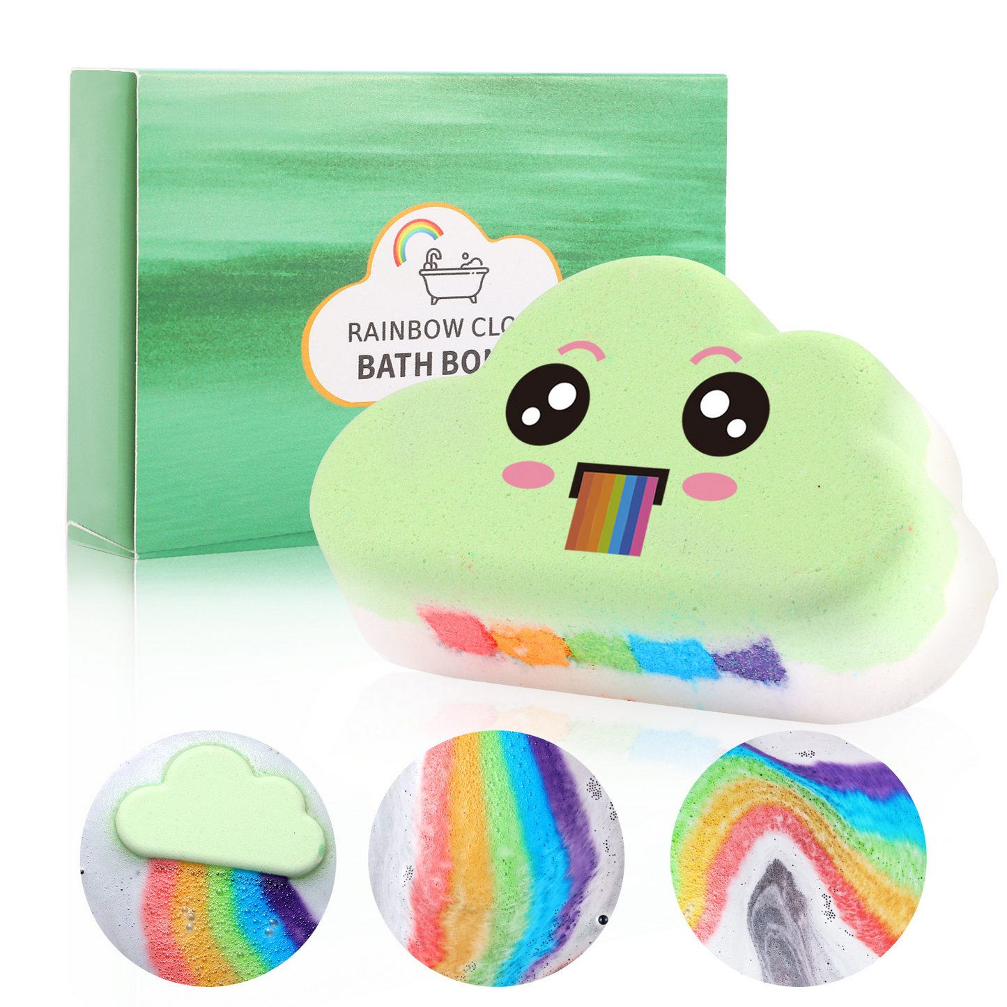 🎁LAST DAY SALE🔥50K+ SOLD!🌈 Rainbow Cloud Bath Bombs – Turn Every Bath into a Magical Rainbow Spa