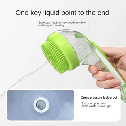 Pet Bath Brush with Shampoo Dispenser - Silicone Massage Grooming Tool for Cats & Dogs