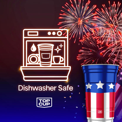 Top Cup America 250th Cup（Vasos de aluminio reutilizables Party Cups）