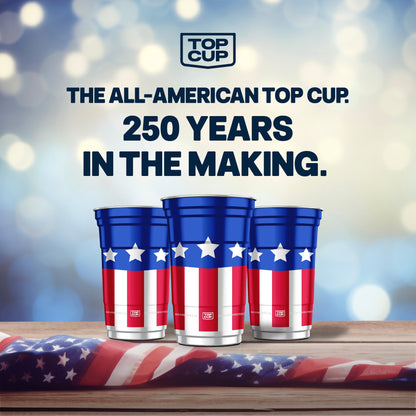 Top Cup America 250th Cup（Vasos de aluminio reutilizables Party Cups）