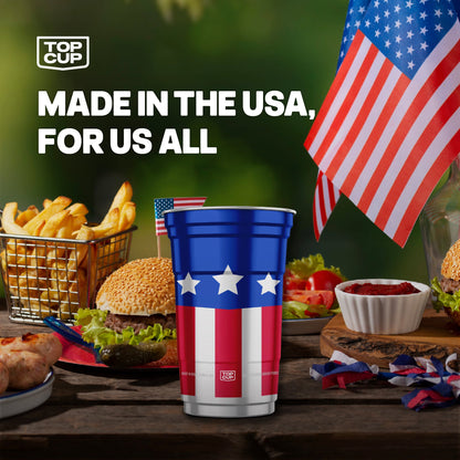 Top Cup America 250th Cup（Vasos de aluminio reutilizables Party Cups）