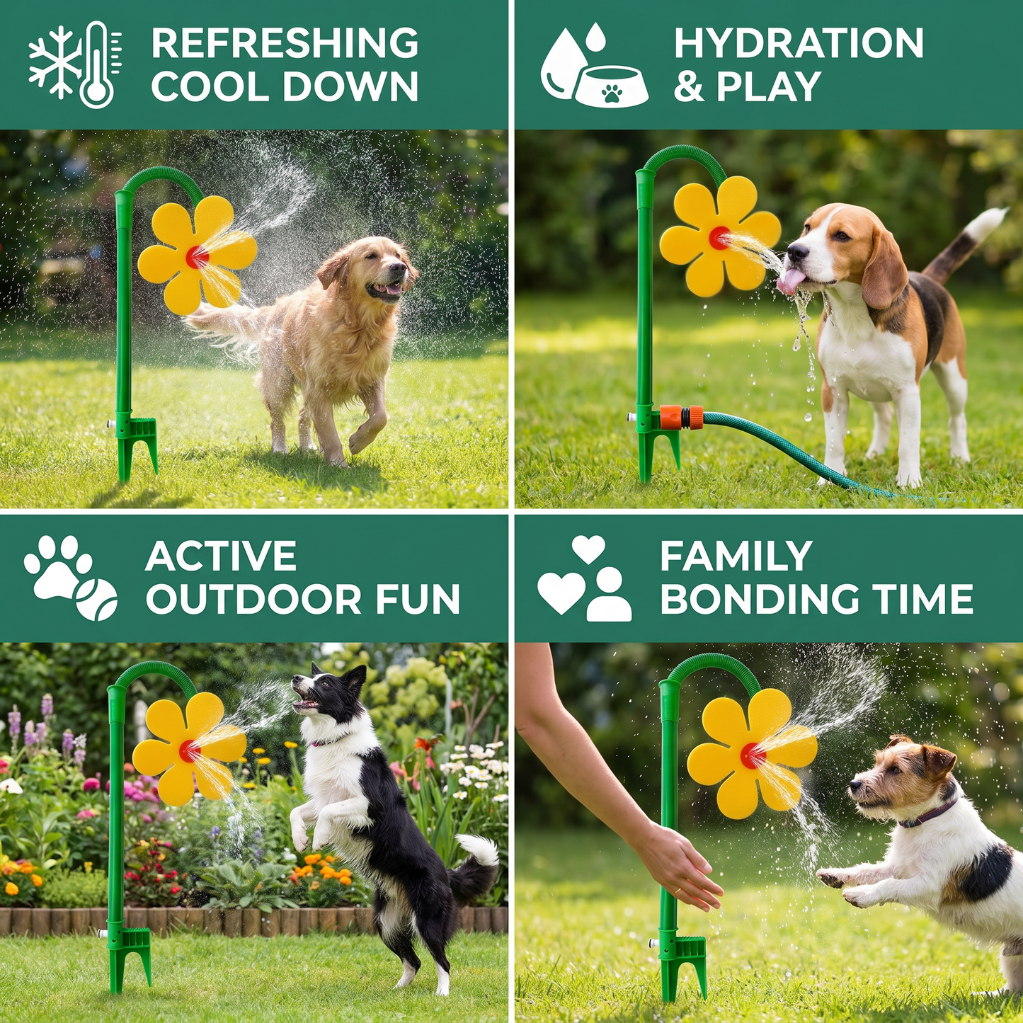 🔥Limited time offer💖 Spinning Sunflower Sprinkler for Dogs