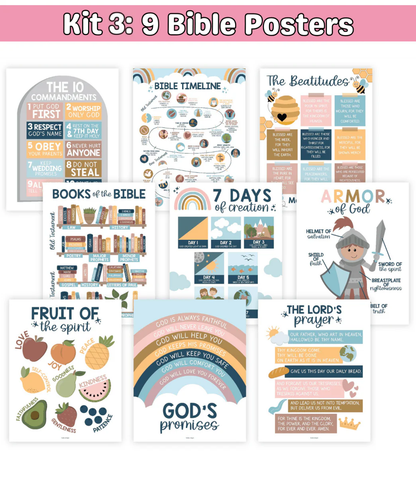 Kids Early Learning Educational Poster Bundle&nbsp