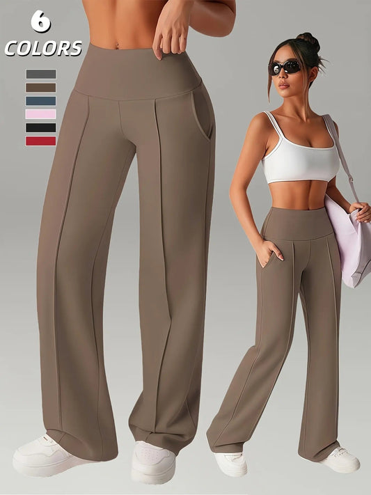 🍑🔥 "These trousers saved me from all my outfit anxiety!" — High-waisted wide-leg trousers that suit everyone. 🔥🍑