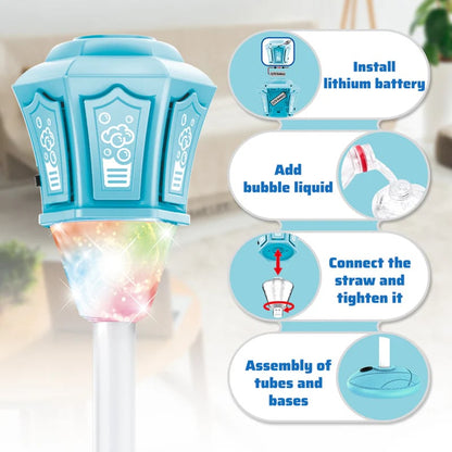 🌈 BEST SELLER – Rechargeable Bubble Machine with LED Lights & Endless Bubble Fun!