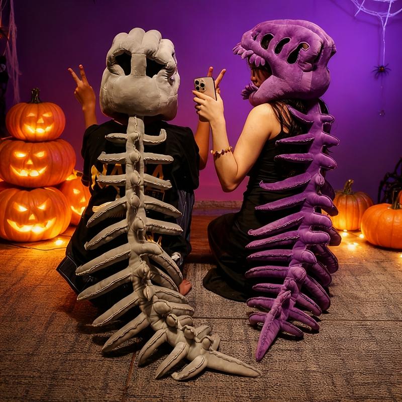 Why You'll Love Becoming a Fossil-Gothic Dinosaur Skeleton Wearable Pillow | Head Cushion for Home & Party