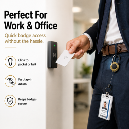 ✨Heavy‑Duty Retractable Keychain