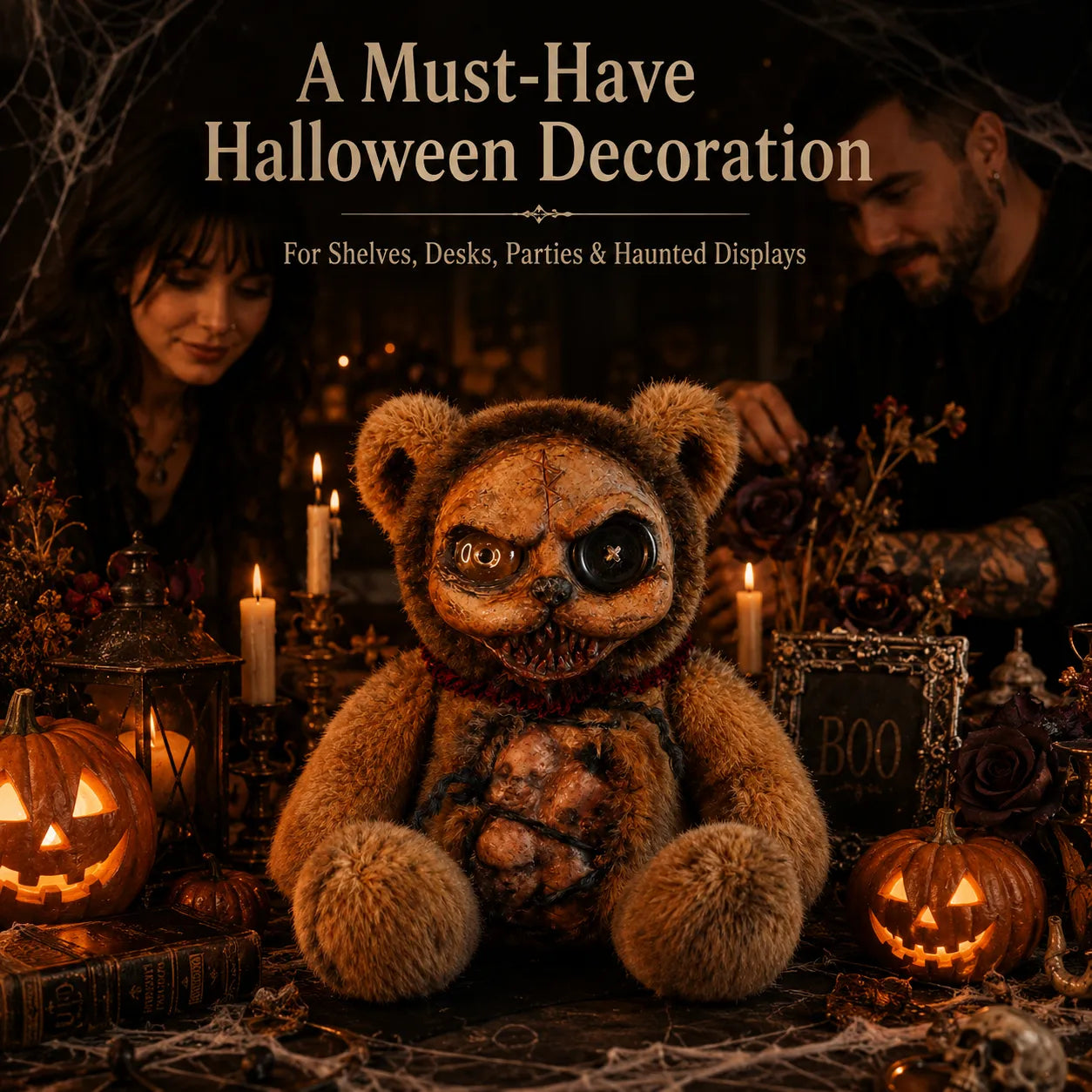 🧸🩸 Custom Horror Bear Plush – Creepy Cute Scary Teddy Bear Collectible