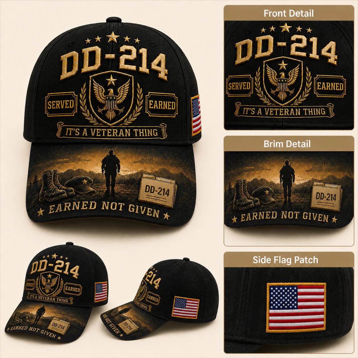 🔥LAST DAY 50% OFF - 🎖️DD-214 Served Earned Commemorative Cap(Breathable & Lightweight Comfort & Unisex Fit)