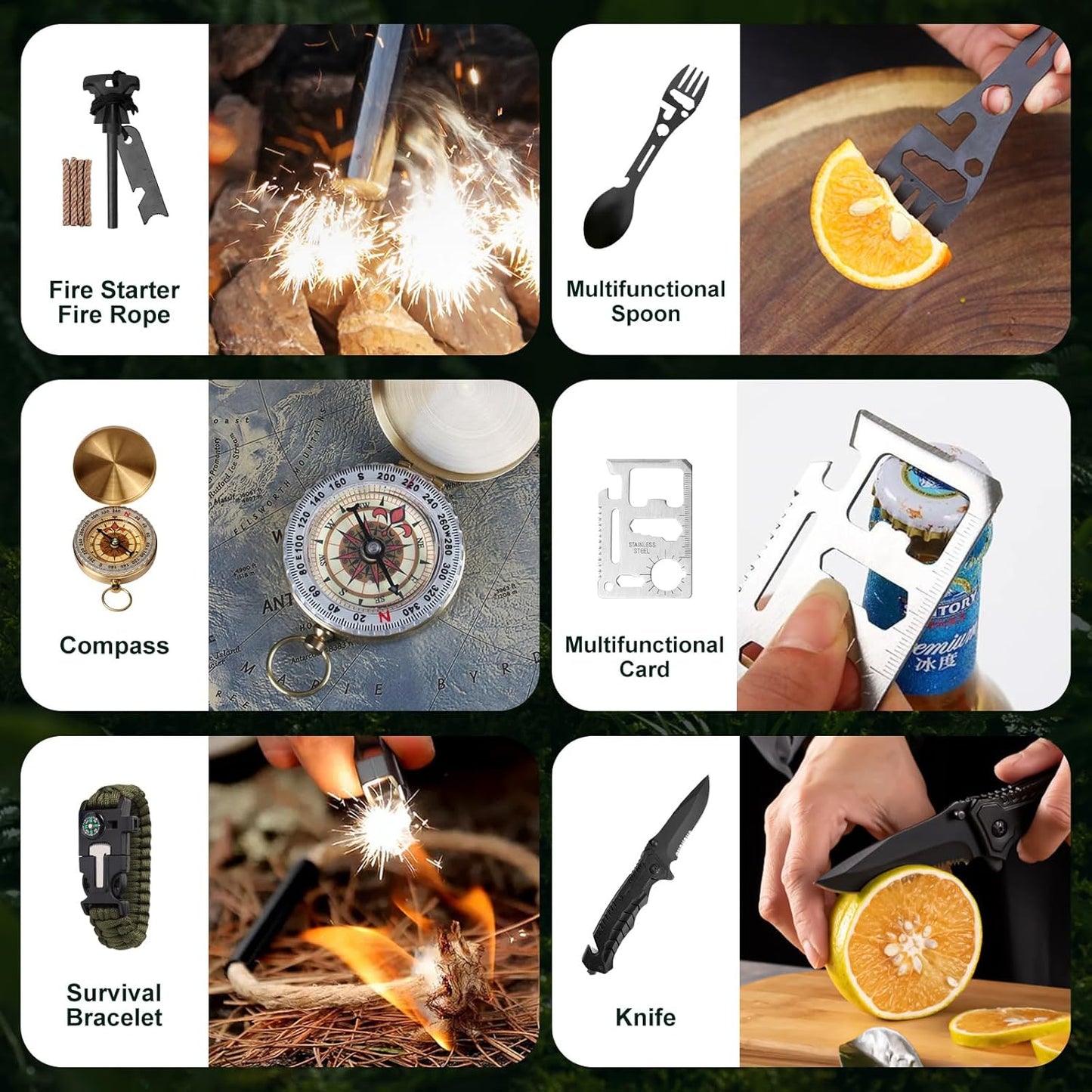🎁24-Day Survival Advent Calendar-Emergency Gear Countdown Gift Set