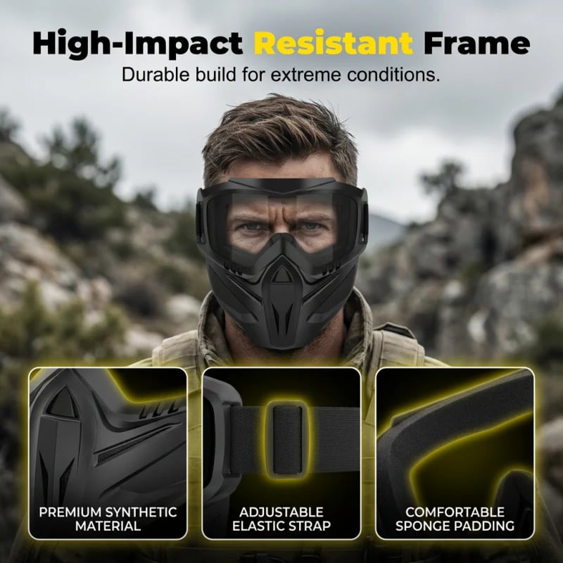 Detachable Full Face Goggle Mask🛡️