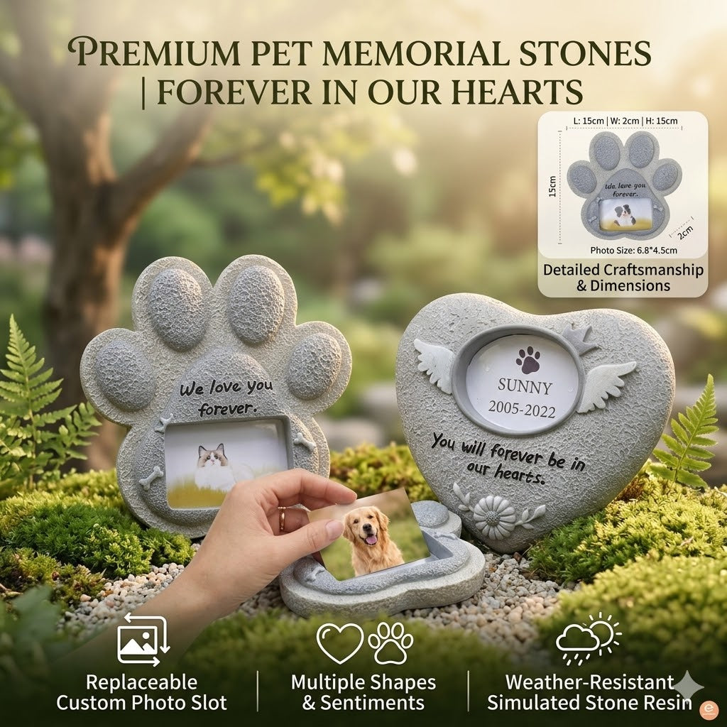 Pet Memorial Stone for Dogs and Cats – A Beautiful Tribute to Keep Their Memory Close Forever