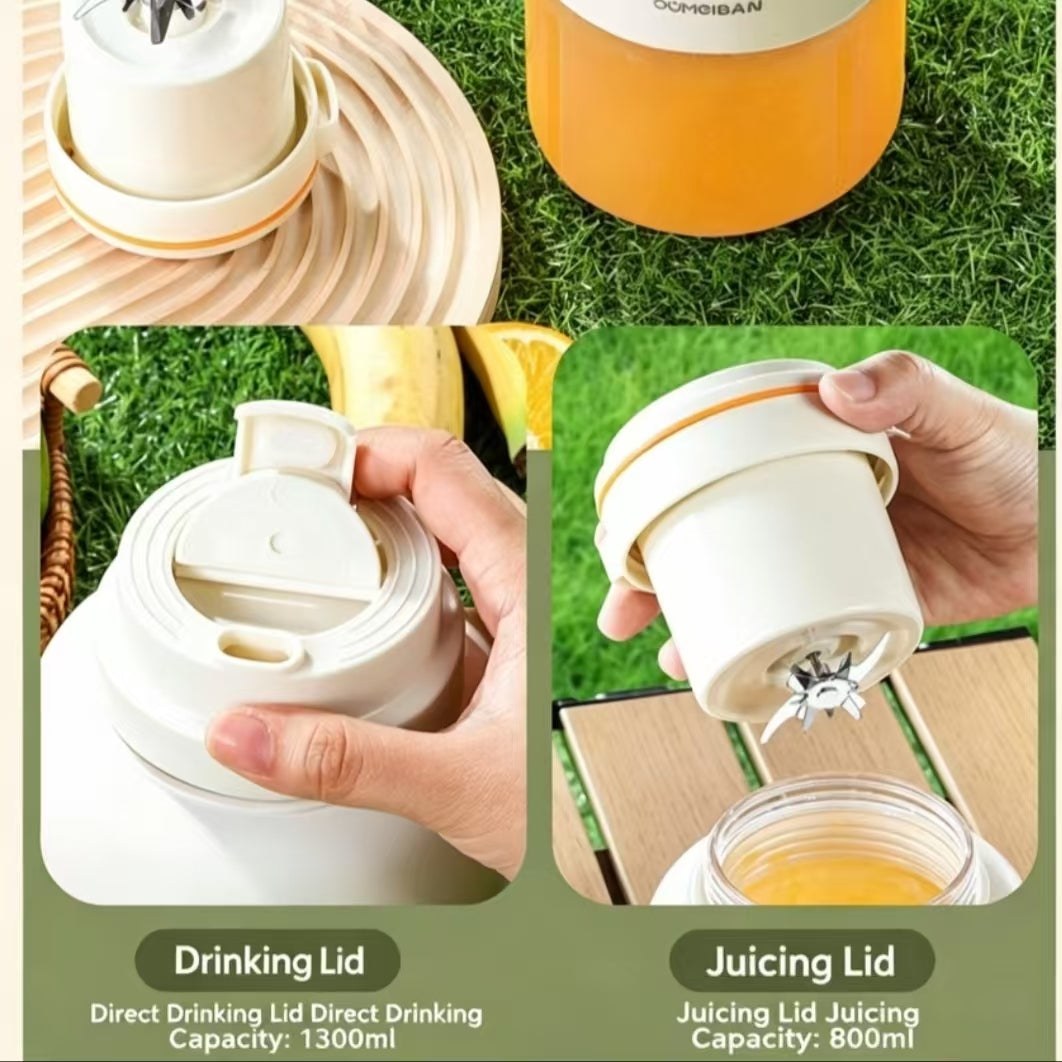 🔥Hot Sales 50% OFF🎁Portable Wireless Single Cupwith Dual Lids Juicer Cup