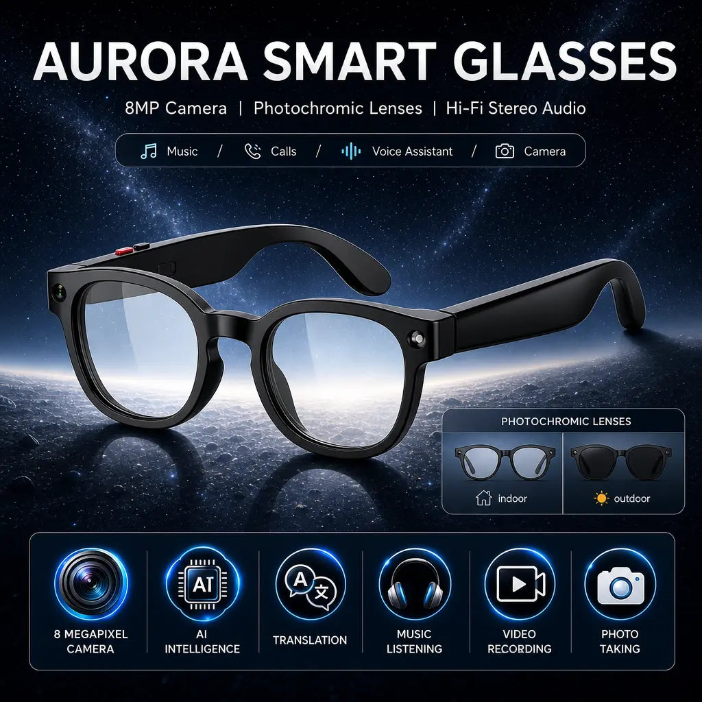 🎁Free Shipping 🔥Smart AI Camera Glasses Capture Every Moment, Hear Every Detail, Understand Every Language