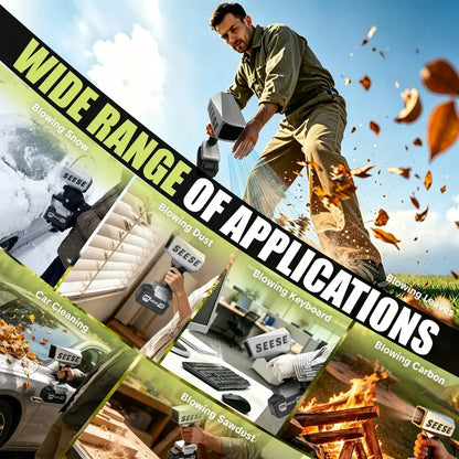 SEESE 2000G Cyber Cordless Leaf Blower Violent TurboFan-120 MPH+BrushlessPure Copper Motor Jet Fan