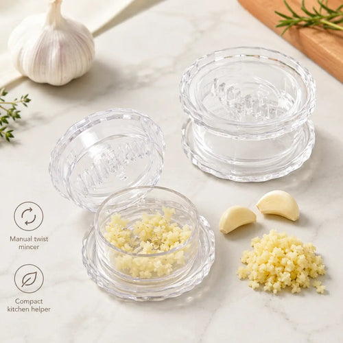 2PCS GET FREE 1 Clear Manual Garlic Twister and Ginger Mincer Tool