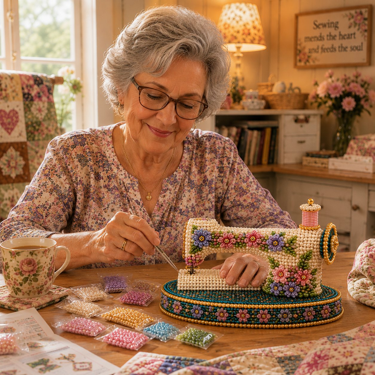 🔥LAST DAY 49% OFF - 💖🌸Spring Hummingbird Sewing Machine 💗 3D Spring Limited Keepsake Edition