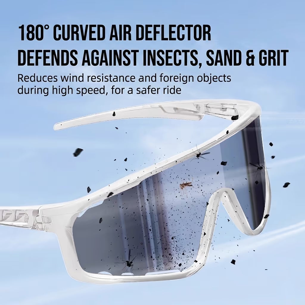 Unisex Photochromic Cycling Sunglasses - Windproof for Road Bike, Day and Night Outdoor Sports Use
