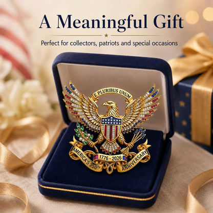 🎉 1776–2026 Patriotic Eagle Brooch - America 250th Anniversary Gift