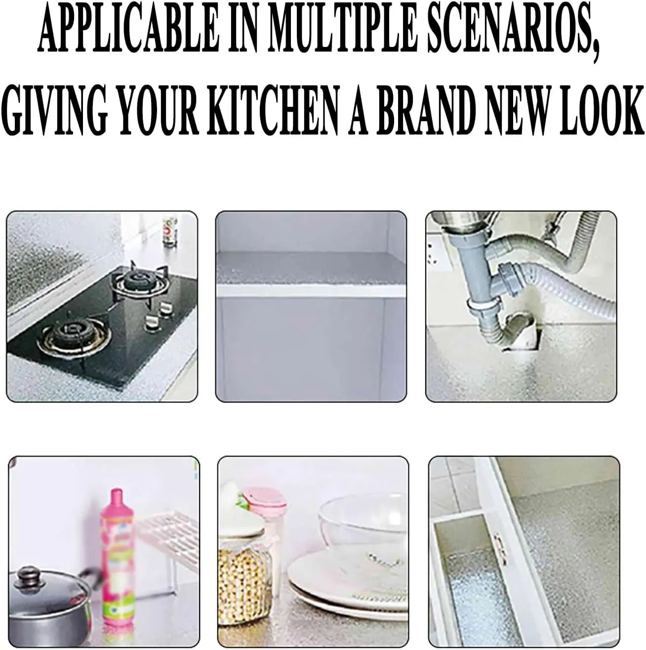 💧Oil-Proof & Waterproof✨ Easy-Clean Kitchen Wallpaper