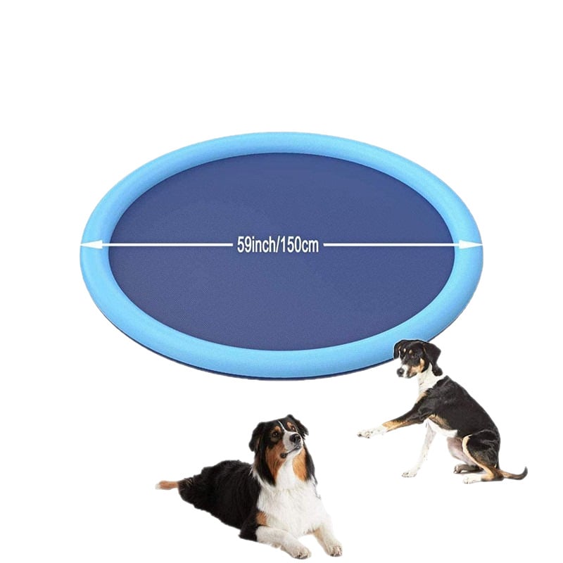 Outdoor Dog Water Sprinkler Pad- Portable Non-Slip Fun Pet Splash Pad for Bathing &Play
