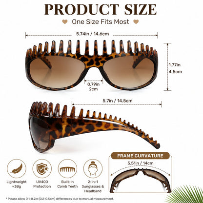 🔥50% OFF TODAY😎 2-in-1 Tortoiseshell Sunglasses Headband