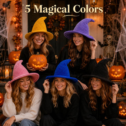 🧙 Knitted Wizard Hat  - ✨ Cozy Halloween Fantasy Costume Accessory(📦Buy 2 Free Shipping)