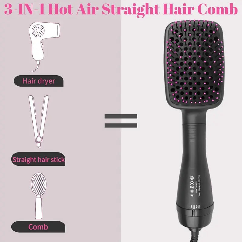3-in-1 Negative Ion Hot Air Brush