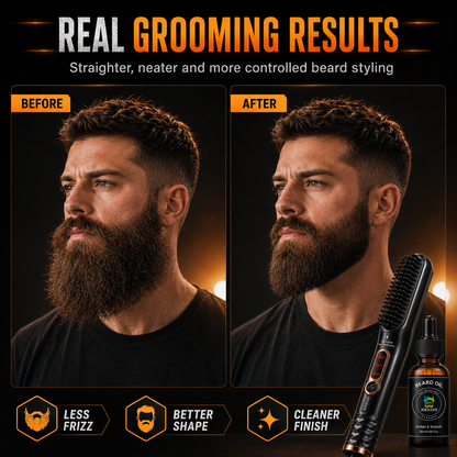 Complete Beard Straightener Grooming Kit