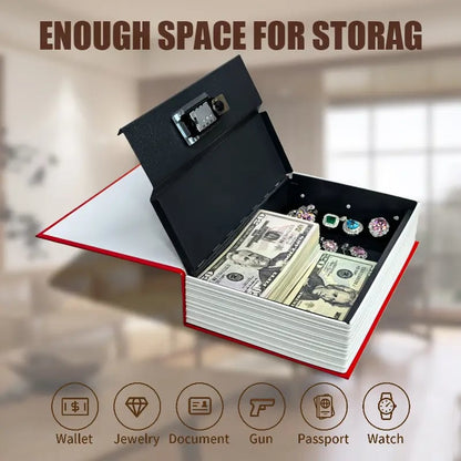 🏆#1 Best Seller 2026 🔥Hidden Book Safe with Combination Lock – Secure Your Cash & Valuables🗄️