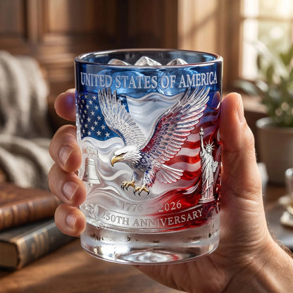 🔥Limited Edition 🎉2026 USA 250th Anniversary Commemorative Glass – 1776-2026 Heritage Edition