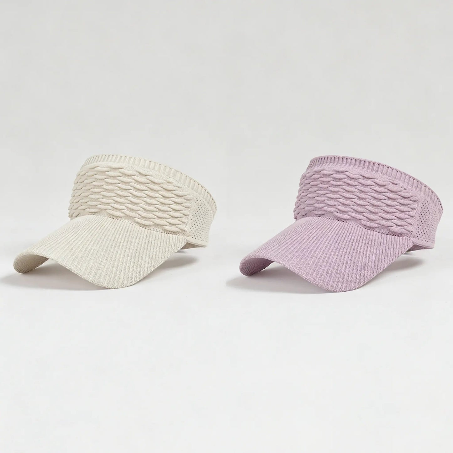 2-Pack Women’s Open-Top Breathable UV-Protection High-Ponytail Sun Visor