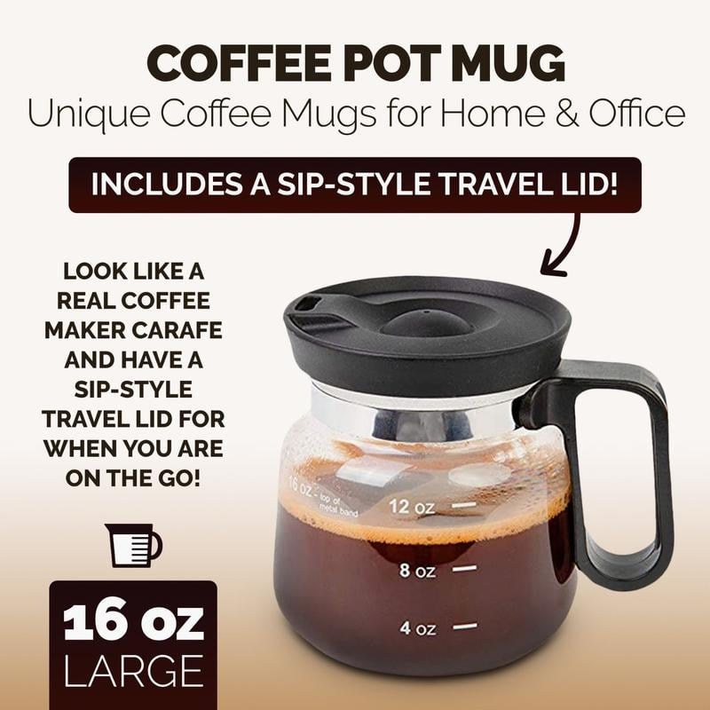 💕 46% OFF💖☕ 16 Oz Glass Coffee Mug – Coffee Pot Style