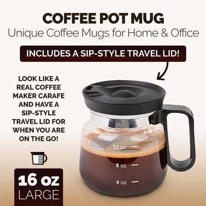 💕 46% OFF💖☕ 16 Oz Glass Coffee Mug – Coffee Pot Style