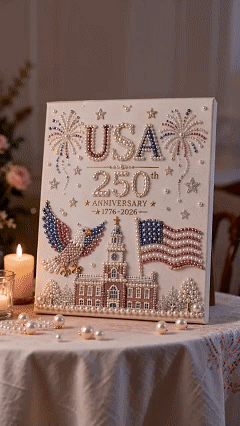 🔥49% OFF - 🇺🇸 USA 250th Anniversary DIY Pearl Painting Kit ✨❤️‍🔥