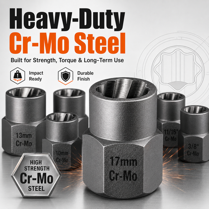 🔩13+1 PCS Impact Bolt & Nut Remover Set