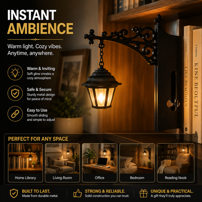 🔥 50% OFF TODAY | Vintage LED Library Lantern 📚 Cozy Bookshelf Light & Gift For Book Lovers
