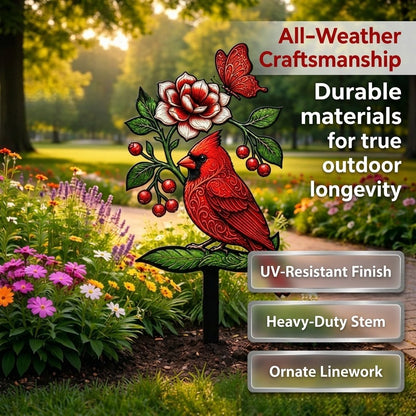 🐦Cardinal Art Garden Stake💥Buy 2 Free Shipping