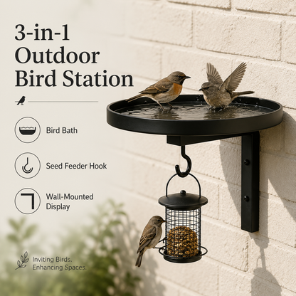🌸LAST DAY SPECIAL PRICE!!🌸Wall-Mounted Metal Bird Bath Basin