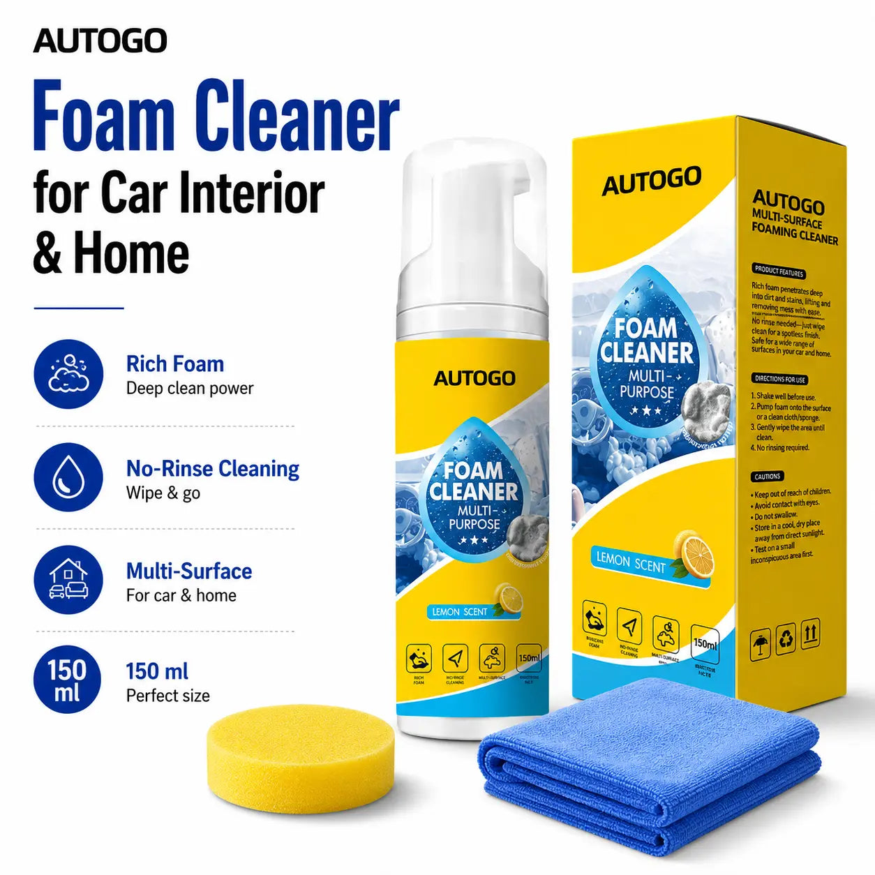 🔥 HOT SALE | Foam Cleaner – Instantly Removes Dirt, Grease & Stains Without Scrubbing