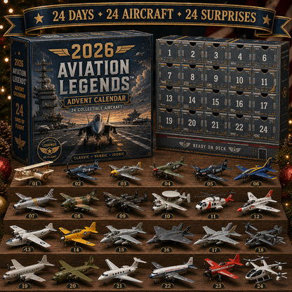 ✈️🎁2026 Aviation Legends 24-Day Aircraft Advent Calendar – 24 Collectible Airplane Surprises for Aviation Fans