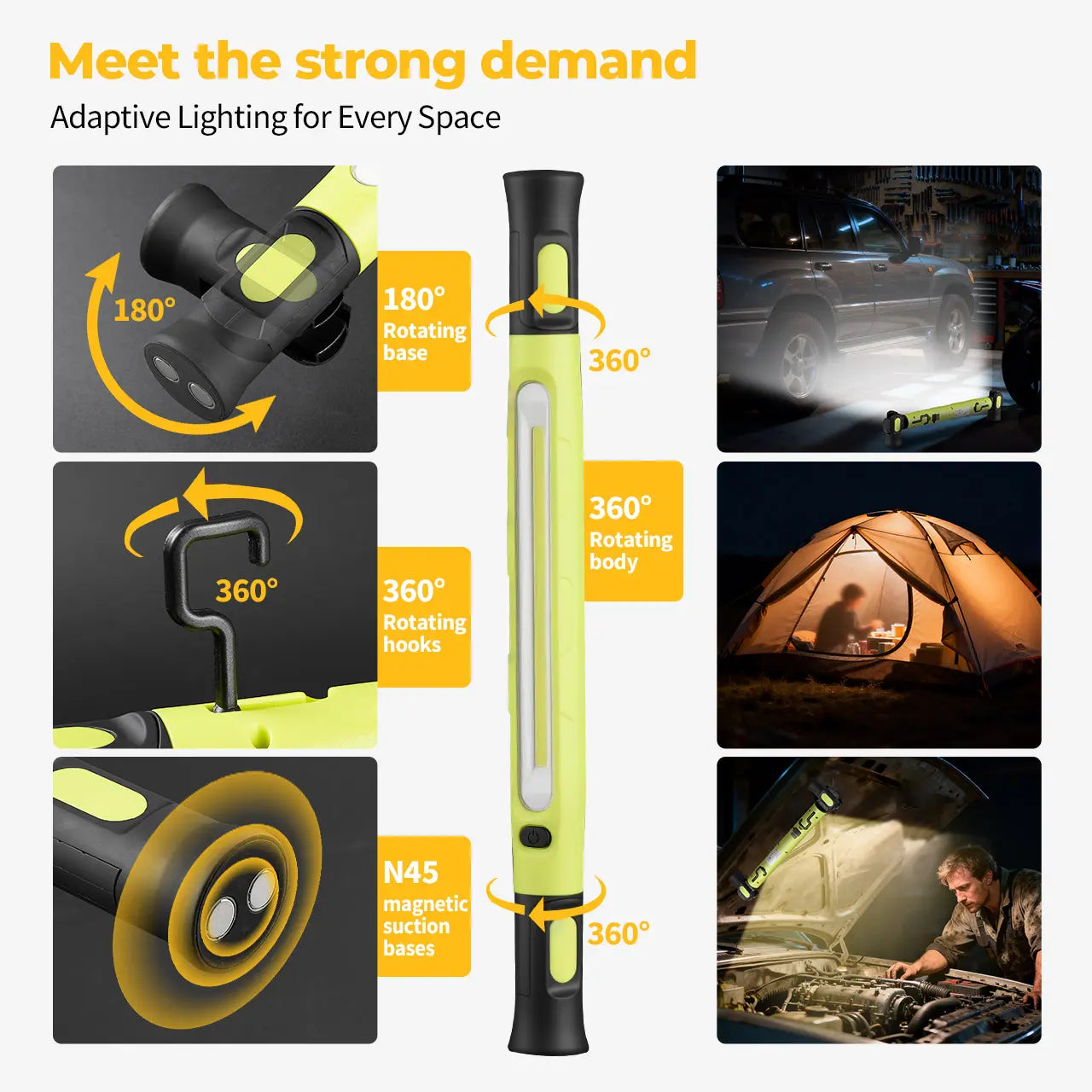 🔧FATHER'S DAY SALE 50% OFF💡 3000LM Cordless Under Hood Work Light