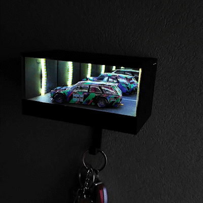 Infinity Garage Key Holder🌟 | Sleek Illuminated Design, Fully Rechargeable for Everyday Convenience