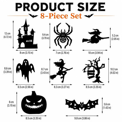 🔥 LAST DAY 50% OFF | 8-Pack Halloween LED Silhouette Wall Lights – Battery-Powered Peel & Stick Decor