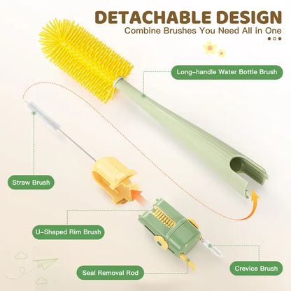 5-in-1 Bottle & Straw Cleaning Brush – Multifunctional Tool for Bottles, Cups, Straws
