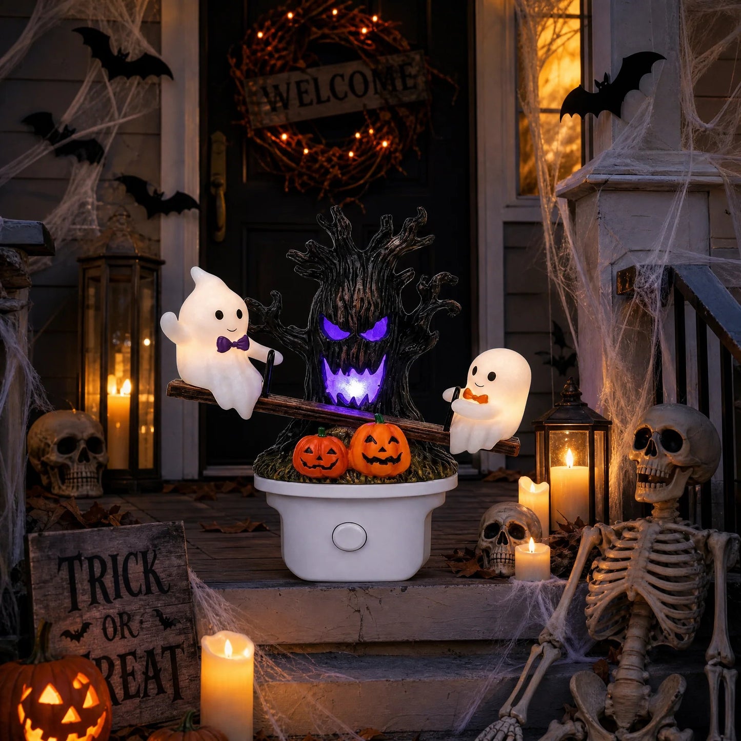 🔥HOT SALE 49% OFF🎃👻Animated Seesaw Ghost Plug In LED Night Light